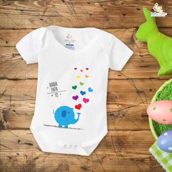 Fathers Day Special Baby Outfit Half Sleeve Unisex Multicolor Romper Onesies for Newborn baby - Image 2