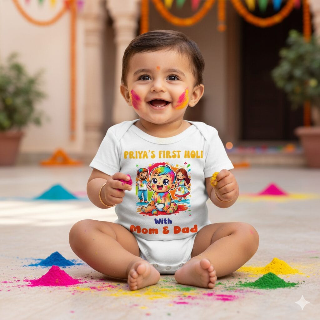 Holi kids romper baby Holi dress