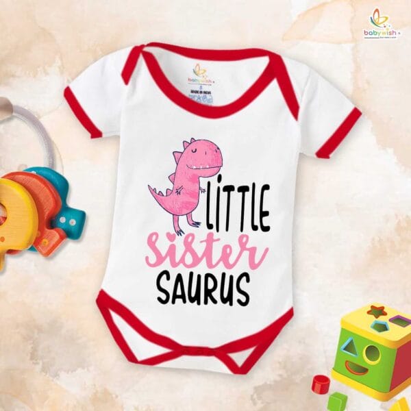 Babywish Rakshabandhan Romper Brother Sister Matching dress Rakshabandhan gift for Rakhi - Image 3