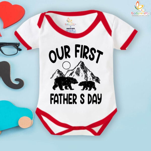 Our First Fathers Day Baby Romper | Fathers Day Gift for Dad | Babywish - Image 5