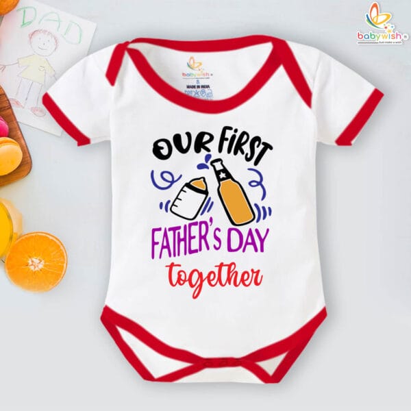 Our First Fathers Day Baby Romper | Matching Outfit |Babywish - Image 5