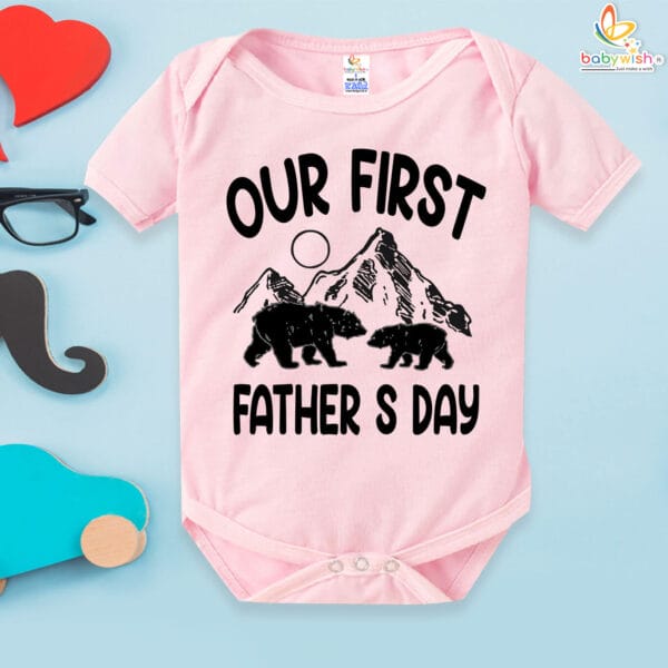 Our First Fathers Day Baby Romper | Fathers Day Gift for Dad | Babywish - Image 3