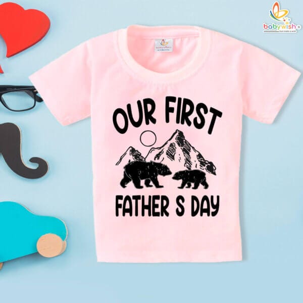 Our First Father's Day Matching Outfit | Baby & Dad Combo T-Shirt Set | Cute Memory-Making Gift for New Dads & Babies | Babywish - Image 3