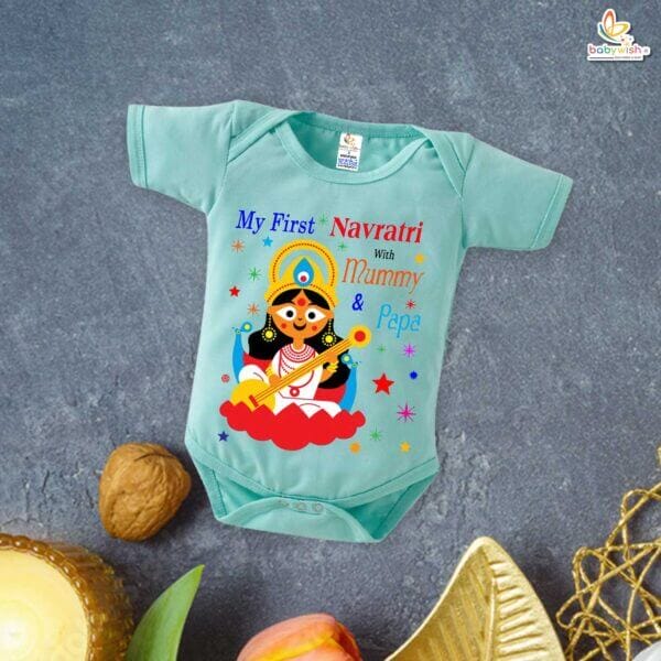 Babywish Baby Navratri Romper Bodysuit My First Dussehra First Navratri - Image 4