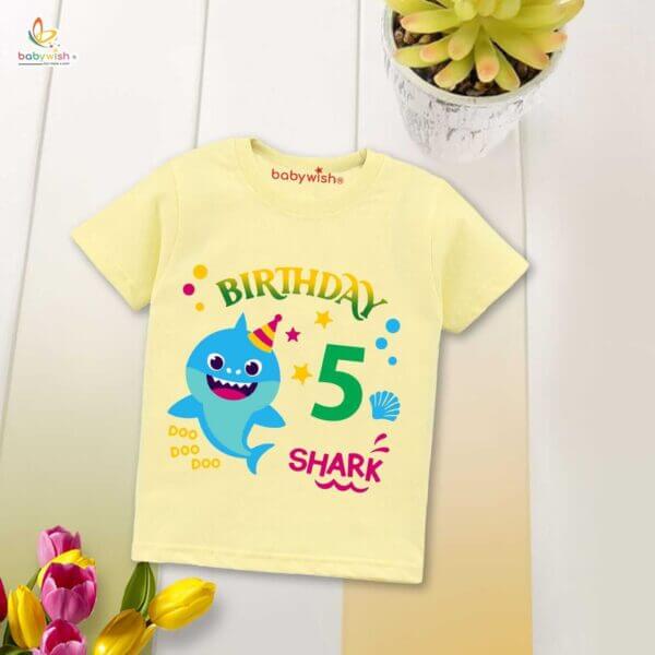 Five Year Birthday Unisex T-Shirt Half Sleeve Round Neck Topwear tee for kids - Image 4