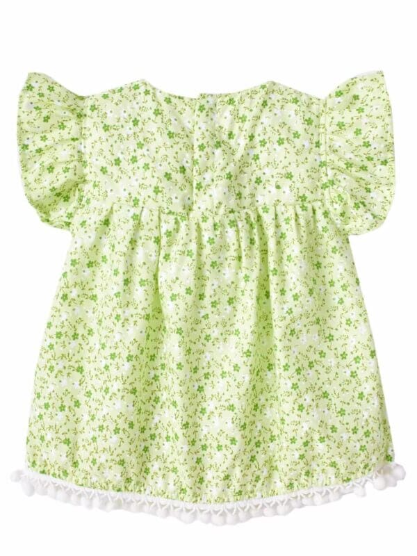 Babywish Baby Girl Cotton Frock Newborn Girl Knee Length Sleeveless Dress Floral Theme Printed - Image 9