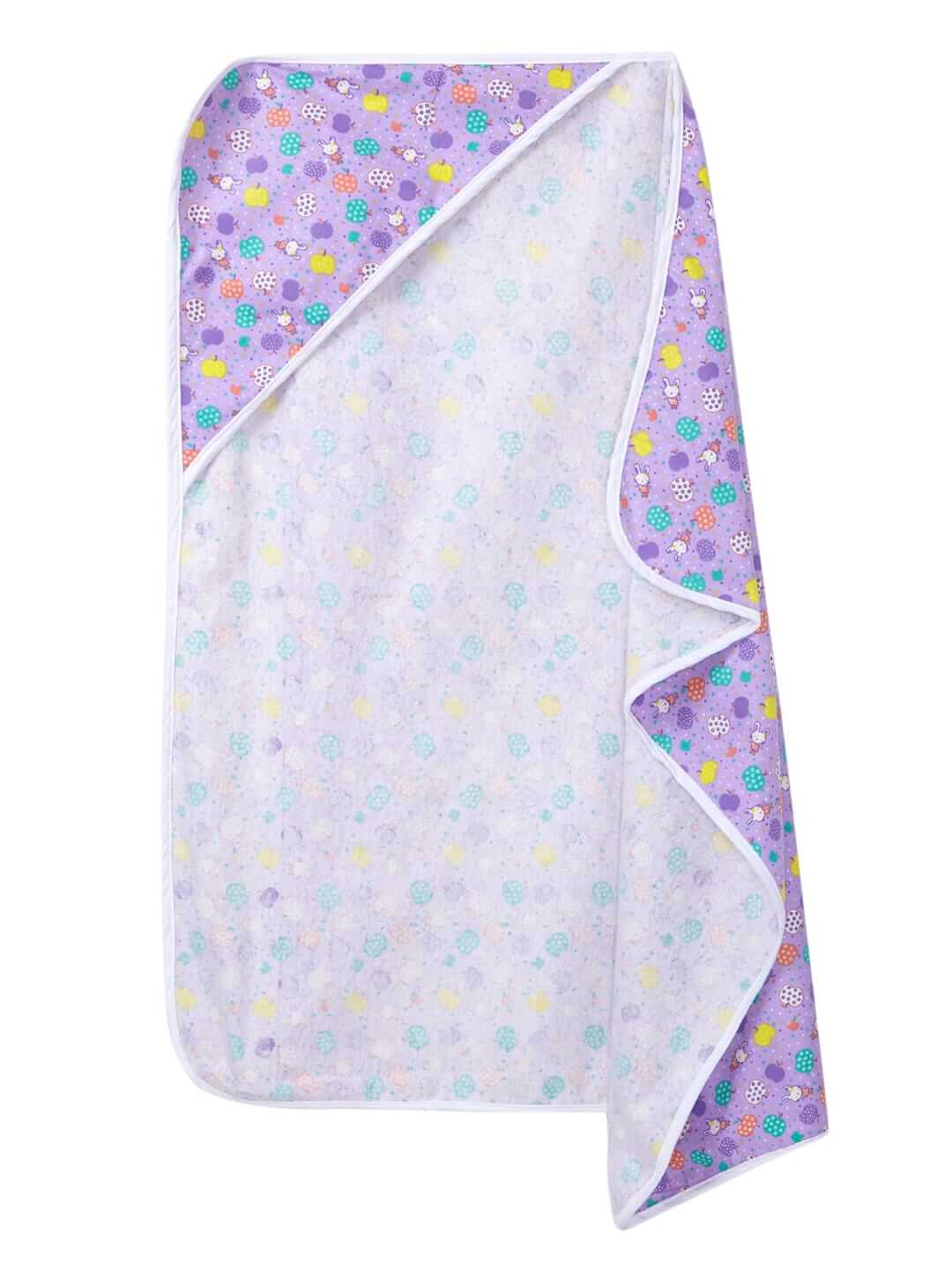 Baby Flannel Hooded Towels for Newborn – Soft Fruits Print Bath Towel for Boys and Girls, Infant Kids Hooded Towel for Comfortable Bath Time