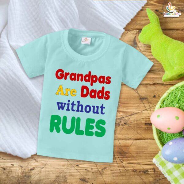 Grandpas Are Dads Without Rules – Fun Grandpa T-shirt | Perfect Gift for Grandfathers | Babywish - Image 2