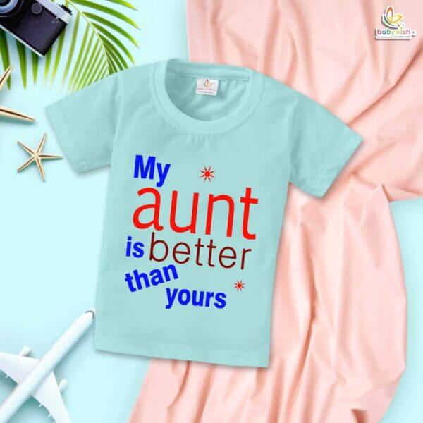 My Aunt Is Better Than Yours T-Shirt – Funny Bua Shirt for Women | Cool Aunt Gift Tee, Indian Aunt Outfit, Family Matching, Babywish - Image 2
