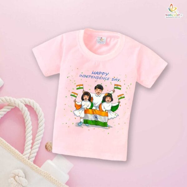 Babywish Independence Day T-Shirt for Boys and Girls 15th August T-Shirts HAPPY INDEPENDENCE DAY - Image 3