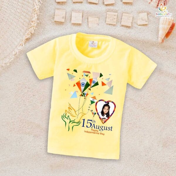 Babywish Independence Day T-Shirt for Boys and Girls 15th August T-Shirts HAPPY INDEPENDENCE DAY - Image 2