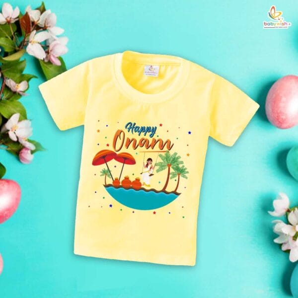 Babywish Onam Festivals Boys and Girls T-Shirt  Onam T-Shirts Half Sleeve - Image 2
