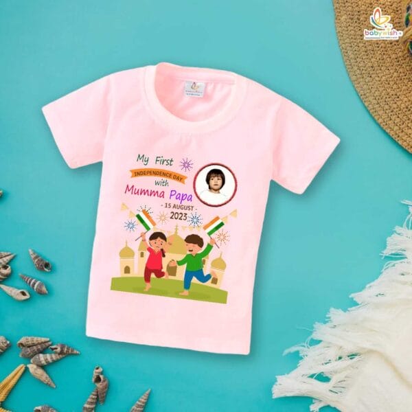 Babywish Independence Day T-Shirt for Boys and Girls 15th August T-Shirts HAPPY INDEPENDENCE DAY - Image 2