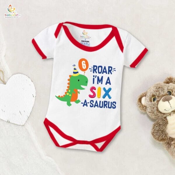 Six month unisex baby romper half sleeve round neck onesie - Image 5