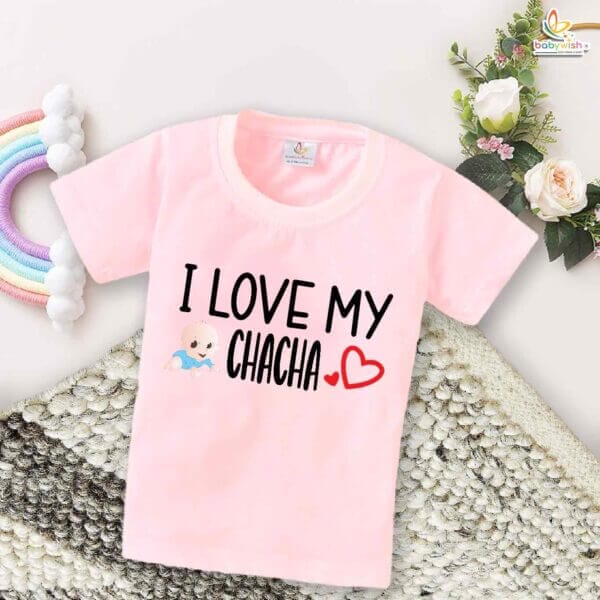 I Like My Chacha T-Shirt – Cute Chacha & Chachi Shirt for Men | Gift for Uncle, Indian Family Tee, Babywish - Image 3