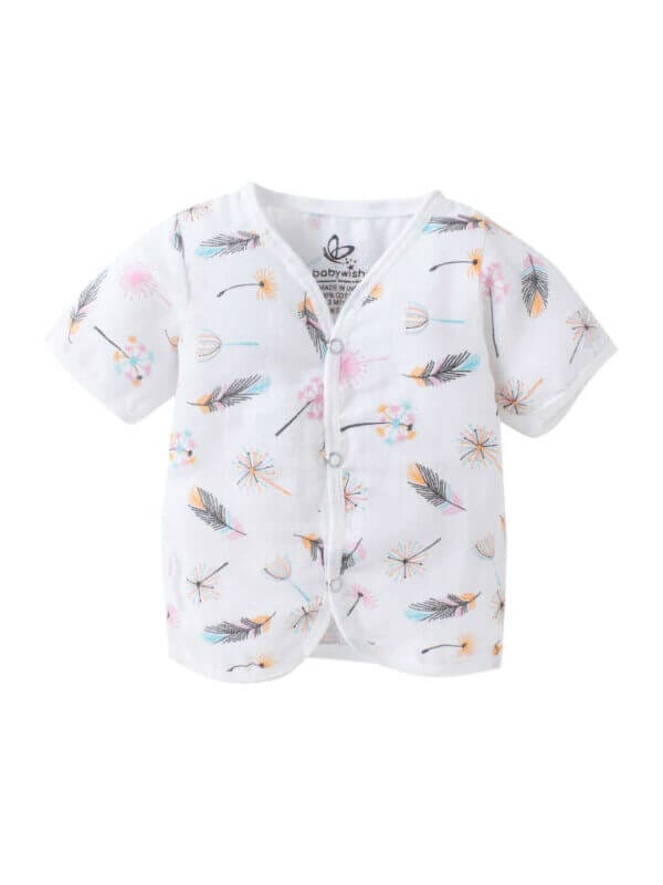 GOTS Certified Organic Muslin Jhabla for Newborn Babies Clothes Ultra Soft Unisex Summer Vest for Infants 3-Pack Gift Set - Image 2