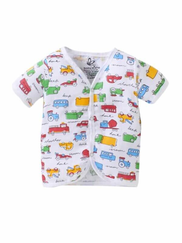 GOTS Certified Organic Muslin Jhabla for Newborn Babies Clothes Ultra Soft Unisex Summer Vest for Infants 3-Pack Gift Set - Image 2