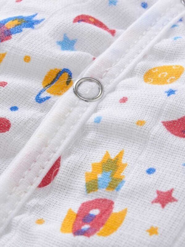 GOTS Certified Organic Muslin Jhabla for Newborn Babies Clothes Ultra Soft Unisex Summer Vest for Infants 3-Pack Gift Set - Image 8