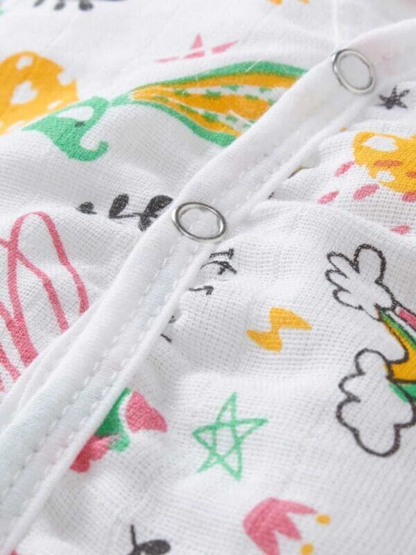 GOTS Certified Organic Muslin Jhabla for Newborn Babies Clothes Ultra Soft Unisex Summer Vest for Infants 3-Pack Gift Set - Image 7