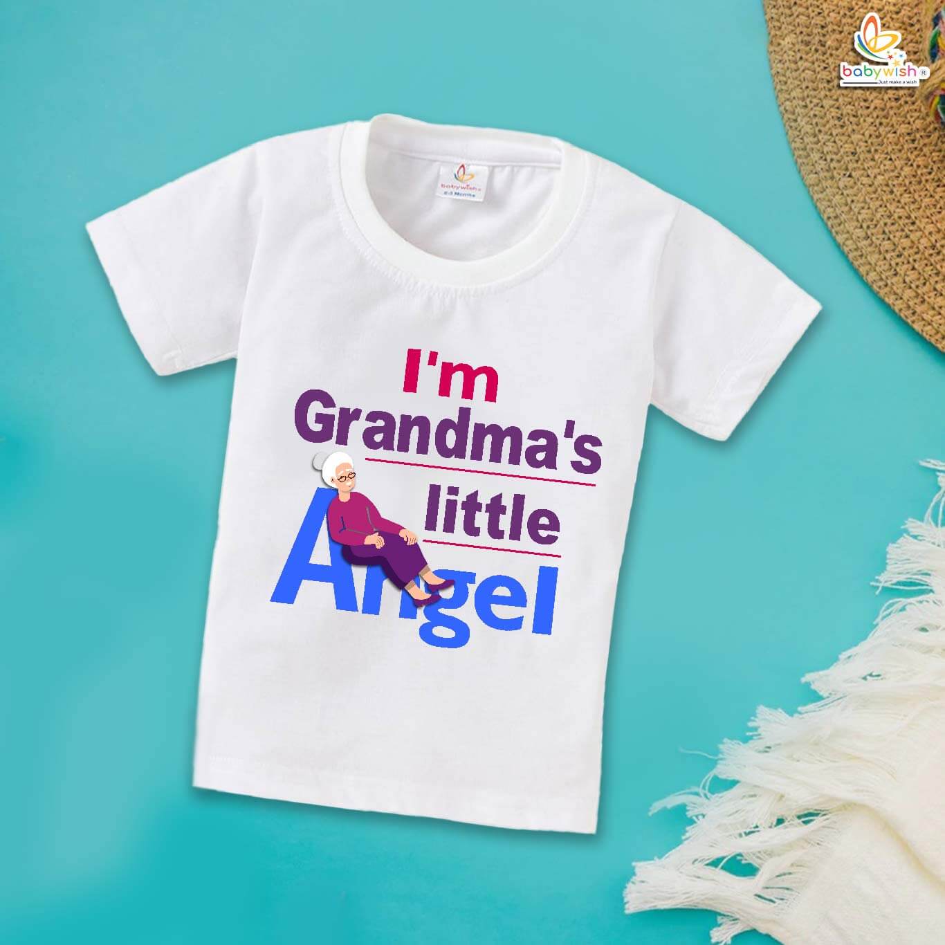 Grandma's Little Angel – My Grandmother T-shirt for Babies & Toddlers | Cute Grandmother Gift Tee | Babywish