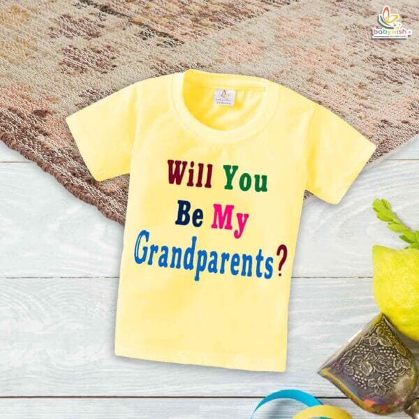 Will You Be My Grandparents? – Heartwarming Grandpa T-shirt | Pregnancy Reveal Gift for Grandparents | Babywish - Image 4