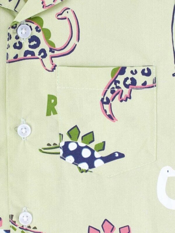 Kids Sleepsuit for Baby Boy’s and Girl’s Topwear and Pajamas Set Long Sleeve Sleepwear Baby Clothing Sets - Green Dinosour Print - Image 4