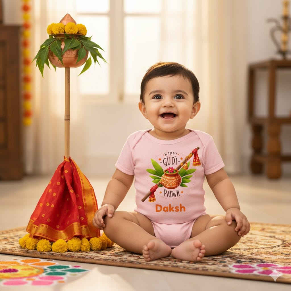 gudi padwa baby romper