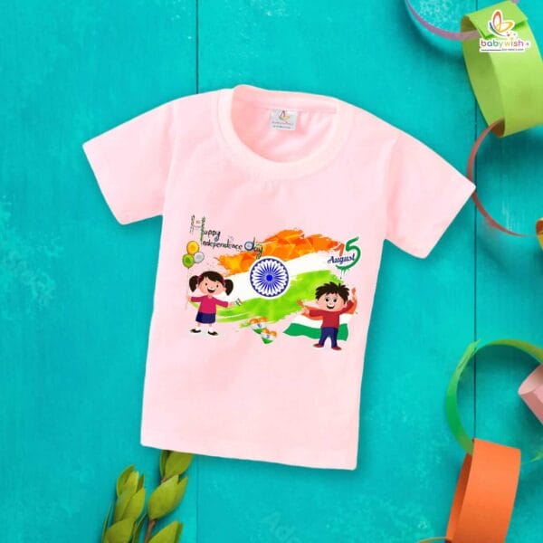 Babywish Independence Day T-Shirt for Boys and Girls 15th August T-Shirts HAPPY INDEPENDENCE DAY - Image 4