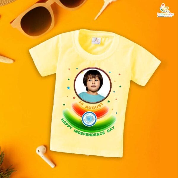 Babywish Independence Day T-Shirt for Boys and Girls 15th August T-Shirts HAPPY INDEPENDENCE DAY - Image 2