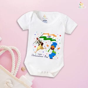 Babywish Independence Day T-Shirt for Boys and Girls 15th August Romper HAPPY INDEPENDENCE DAY
