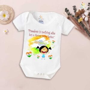 Babywish Independence Day T-Shirt for Boys and Girls 15th August Romper HAPPY INDEPENDENCE DAY