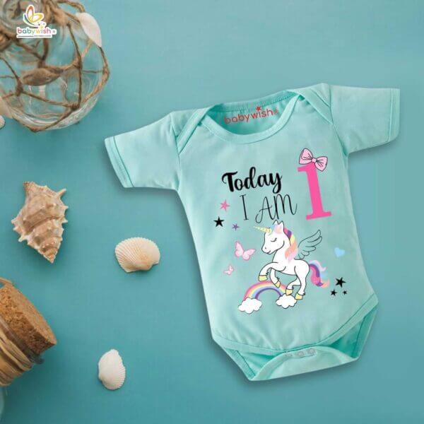 One month unisex baby romper half sleeve round neck onesie - Image 2