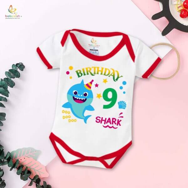 Nine month unisex baby romper half sleeve round neck onesie - Image 5