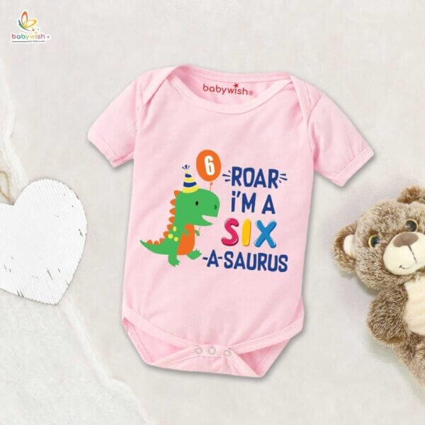 Six month unisex baby romper half sleeve round neck onesie - Image 4