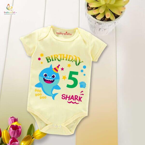 Five month unisex baby romper half sleeve round neck onesie - Image 4