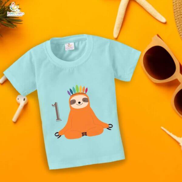 One Year Birthday Unisex T-Shirt Half Sleeve Round Neck Topwear tee for kids - Image 3