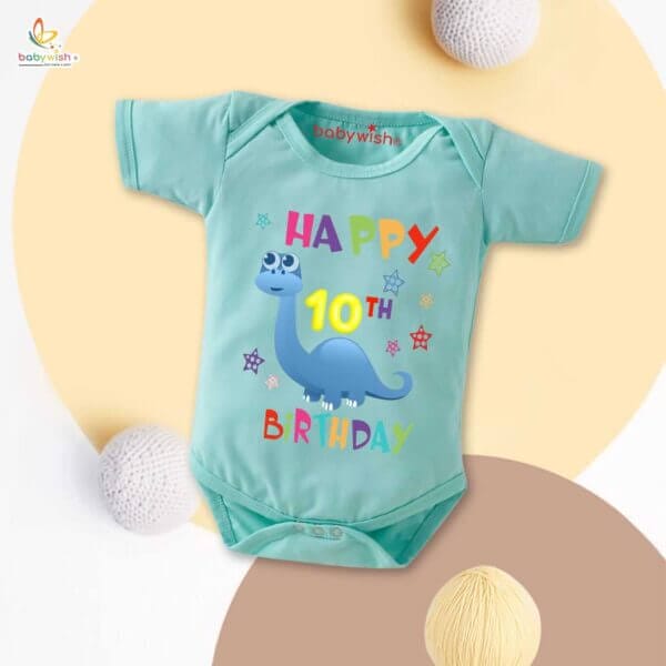 Ten month unisex baby romper half sleeve round neck onesie - Image 3