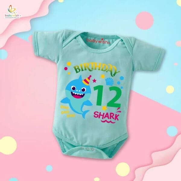 Eleven month unisex baby romper half sleeve round neck onesie - Image 4