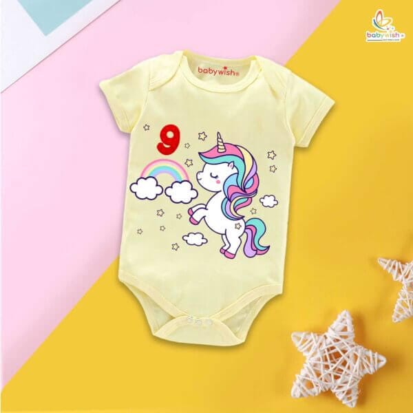 Nine month unisex baby romper half sleeve round neck onesie - Image 4