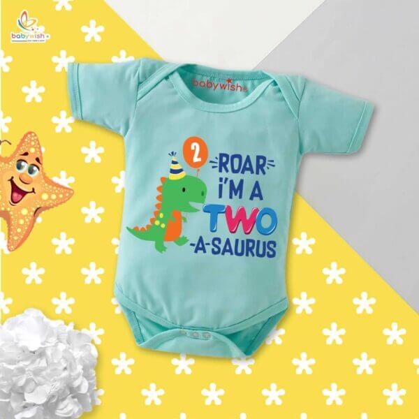 Two month unisex baby romper half sleeve round neck onesie - Image 3