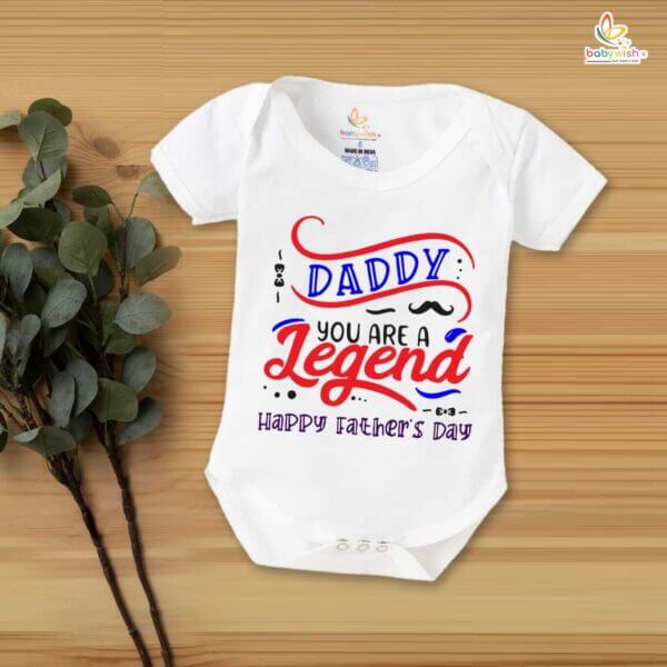 Fathers Day Special Baby Outfit Half Sleeve Unisex Multicolor Romper Onesies for Newborn baby - Image 5