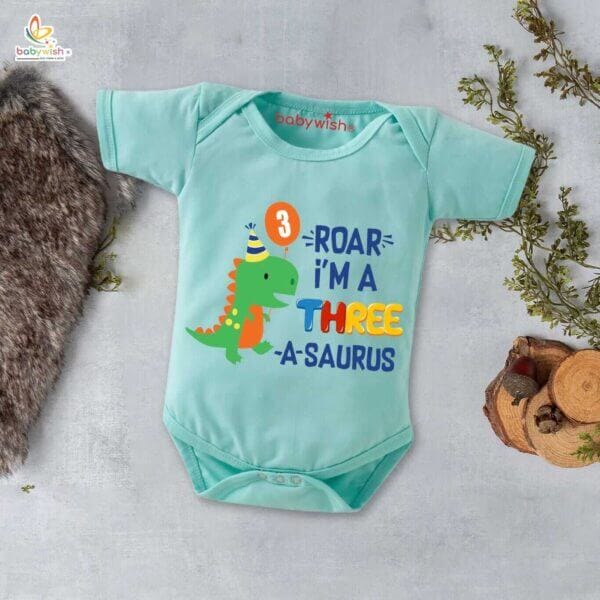 Three month unisex baby romper half sleeve round neck onesie - Image 3