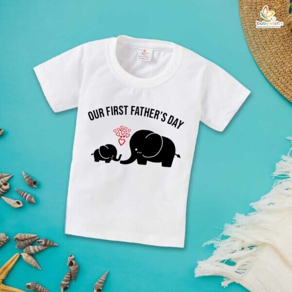 Father's Day Special T-Shirt for Boy’s and Girl’s Half Sleeve Topwear for Unisex Kids - Image 4