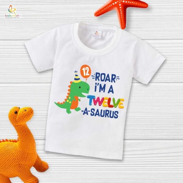 Twelve Year Birthday Unisex T-Shirt Half Sleeve Round Neck Topwear tee for kids - Image 4