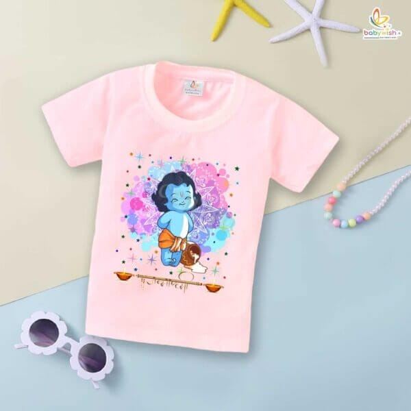 Babywish Krishna Janmashtami T-Shirt for Boys and Girls Krishna Janmashtami T-Shirts HAPPY KRISHNA JANMASHTAMI - Image 2