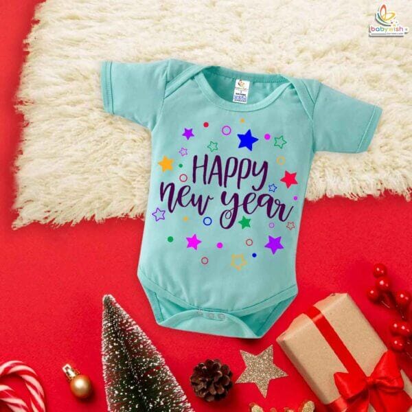 Babywish New Year Romper Clothes My First New Year Bodysuits Happy New Year Star Group - Image 2