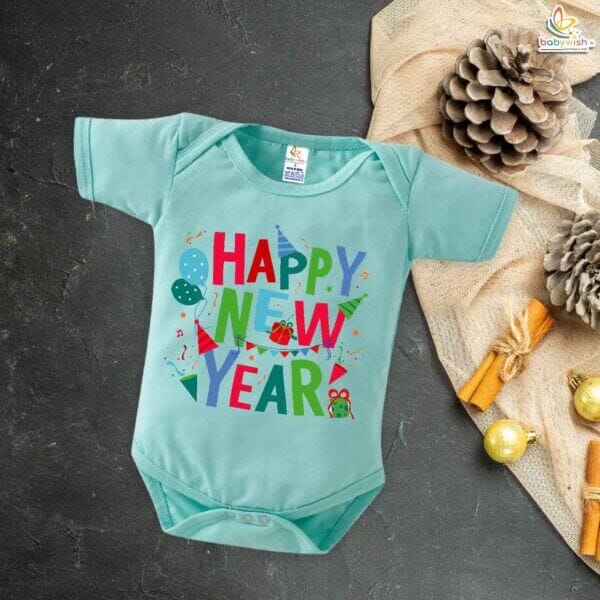 Babywish New Year Romper Clothes My First New Year Bodysuits Happy New Year With Gifts - Image 2