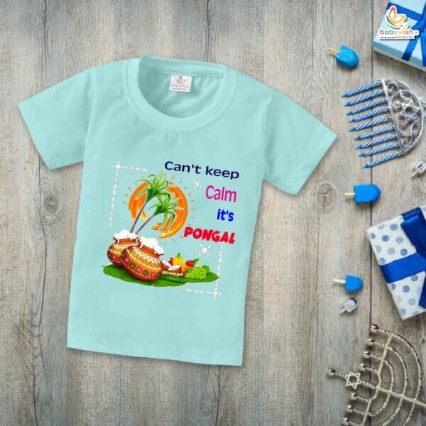My First Pongal T-Shirt | Happy Pongal Baby Tee | Traditional Tamil Festival Outfit for Kids | Pongal Celebration Clothes | Babywish - Image 2
