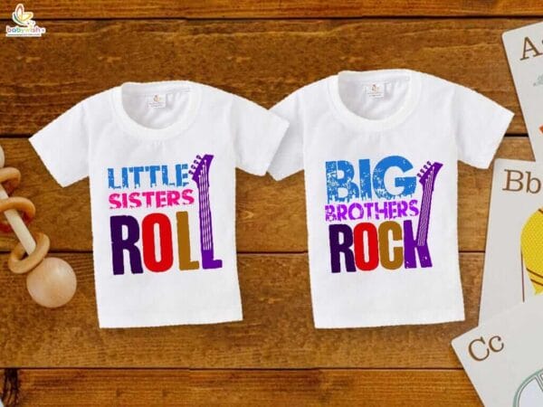 Rakshabandhan Special Combo White T-Shirts Sets for Brother and Sister | Matching Rakhi Cotton Tees for Siblings | Stylish Rakshabandhan Gift Pack | Celebrate Rakhi with Sibling Love