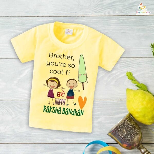Babywish Rakshabandhan T-Shirt Brother Sister Matching dress Rakshabandhan gift for Rakhi Tee - Image 4